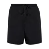 Y-3 French-terry Cutline Shorts In Black
