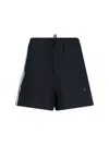 Y-3 Striped Waistband Shorts Back Pocket In Black