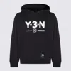 Y-3 X Neighborhood Logo Print Hooded Sweatshirt In Black