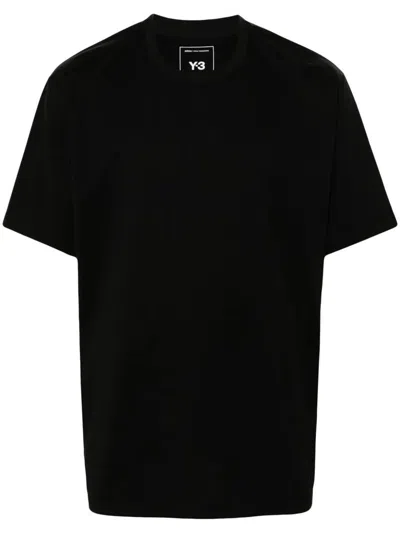 Y-3 Adidas Man Regular Short Sleeves Tee Clothing In Black