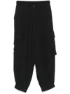 Y-3 Black Pants Elasticized On Waist Belt In Black