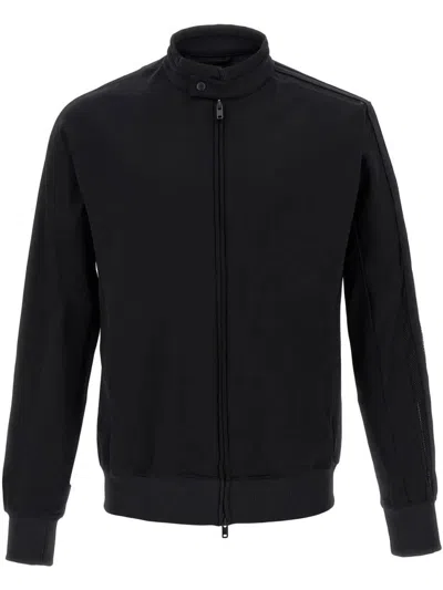 Y-3 Adidas Mesh 3-stripes Zip-up Track Sweater Clothing In Black