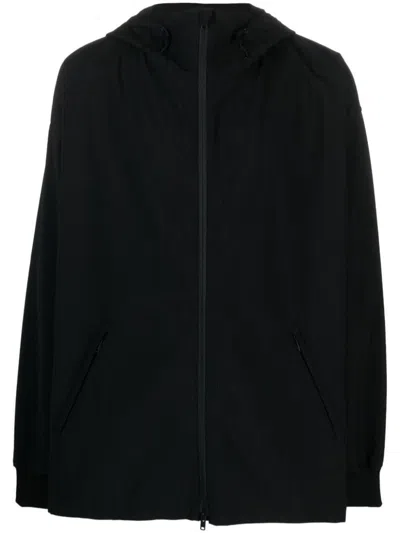 Y-3 Logo-print Running Jacket In Black