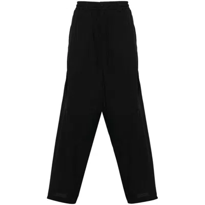Y-3 Logo-printed Panelled Track Pants In Black