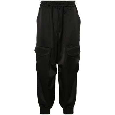 Y-3 Tch Seersucker Cargo Trousers In Black