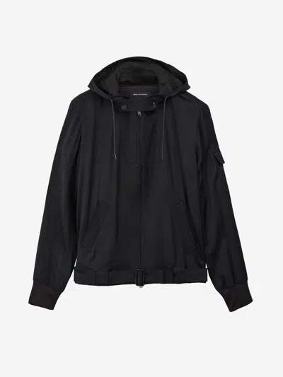 Y-3 Adidas Rayon Hoodie In Black
