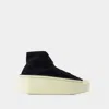 Y-3 Round-toe Platform Sneakers In Black