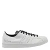 Y-3 Premium Leather Sneakers With Rubber Shell Toe In White