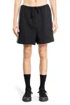 Y-3 Striped Waistband Shorts Back Pocket In Black