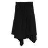 Y-3 Twill Asymmetrical Midi Skirt In Black