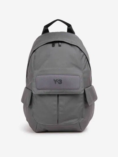 Y-3 Adidas Small Backpack Y-2 In Gray