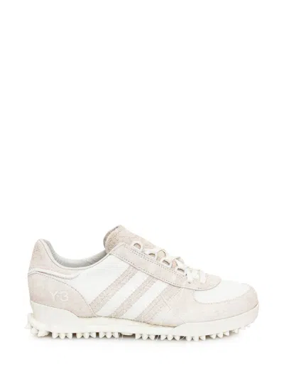 Y-3 Suede Low-top Sneakers In White