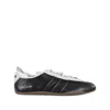Y-3 Debossed Leather Tokyo Sneakers With Lace-up Closure In Black