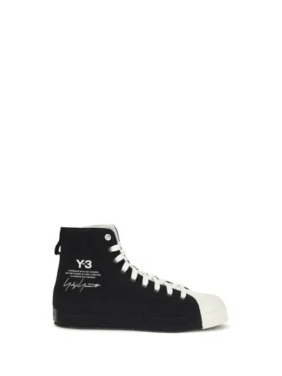 Y-3 Nizza Hi Sneakers In Black