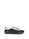 Y-3 Debossed Leather Tokyo Sneakers With Lace-up Closure In Black