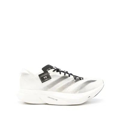 Y-3 Adizero Adios Pro 3.0 Mesh Sneakers In White