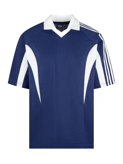 Y-3 Adidas Ss Ctln Tee In Blue