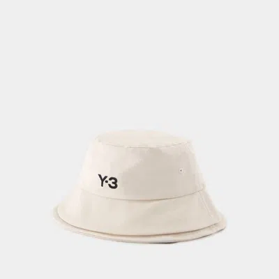 Y-3 Adidas Strp Bucket Hat In White