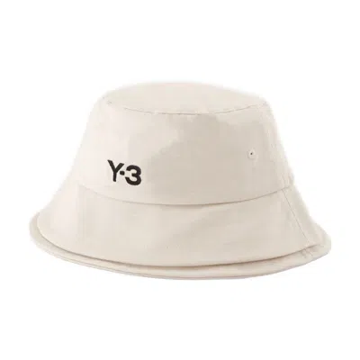 Y-3 Adidas Strp Bucket Hat In White
