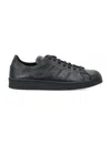 Y-3 Superstar Leather Sneakers In Black