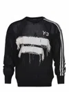 Y-3 Roundneck Graphic Sweater In Black