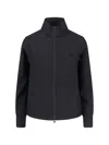 Y-3 High Collar Long Sleeve Sweatshirt Jacket In Black