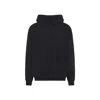 Y-3 Graphic Black Cotton Hoodie With Contrasting White Artwork In Black