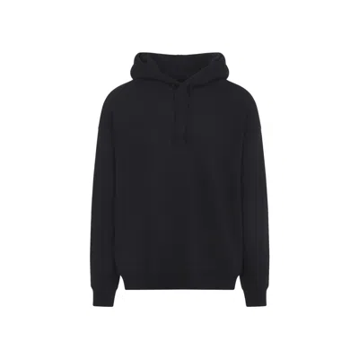Y-3 Graphic Print Hooded Sweatshirt In Blue