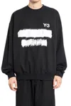 Y-3 Sweatshirt Whit Maxi Print In Black
