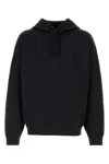 Y-3 Relaxed-fit Black Hoodie With Subtle Front Logo And Side Pockets In Black