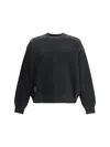 Y-3 Wool Padded Crew Sweater In Black