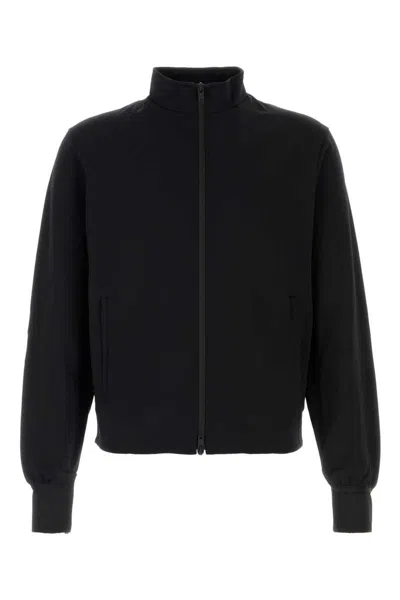 Y-3 Zip-fastening Knitted Sweatshirt In Black