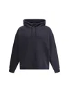 Y-3 Graphic Black Cotton Hoodie With Contrasting White Artwork In Black