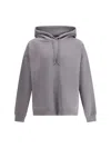 Y-3 Hoodie Featuring Graphic Design On Back In Gray