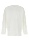 Y-3 Graphic Print Crew Neck Long Sleeve T-shirt In White