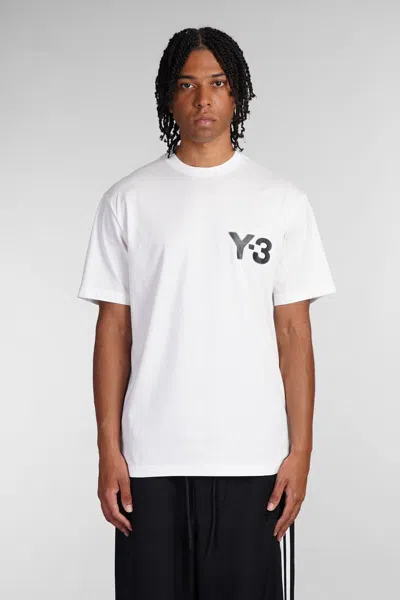 Y-3 Crew Neck Short Sleeves With Contrasting Logo On The Front. In White