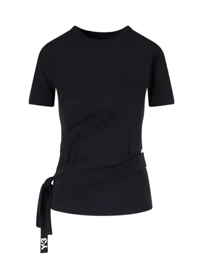 Y-3 Adidas T-shirts And Polos In Black