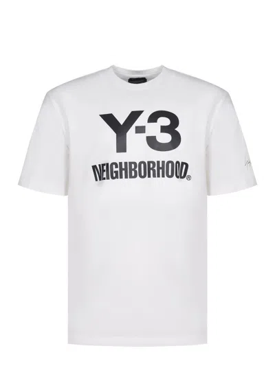 Y-3 X Neighborhood X Dainese Logo Printed Crewneck T-shirt In White