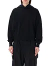 Y-3 Oversized Terry Hoodie With Ribbed Cuffs In Black