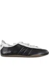 Y-3 Debossed Leather Tokyo Sneakers With Lace-up Closure In Black