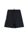 Y-3 Striped Waistband Shorts Back Pocket In Black