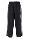 Y-3 Straight Trousers With Back Pocket And Side Stripes In Black