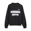 Y-3 Sweatshirt Whit Maxi Print In Black