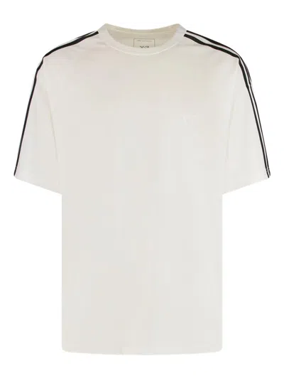 Y-3 Short Sleeve Tee 3-stripes T-shirt In White