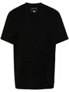 Y-3 Adidas Unisex Short Sleeve Black Cotton T-shirt In Black