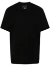 Y-3 Adidas Unisex Short Sleeve Black Cotton T-shirt In Black