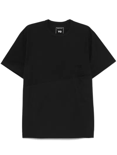 Y-3 Adidas Vent-detail T-shirt Clothing In Black