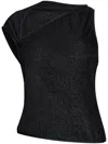 Y-3 Waffle Warp Knitted Top In Black