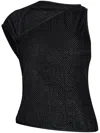 Y-3 Waffle Warp Knitted Top In Black