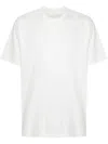 Y-3 Adidas White Cotton Crew-neck Short-sleeve T-shirt In Multi